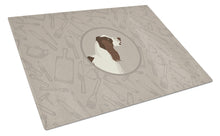 Load image into Gallery viewer, English Springer Spaniel In the Kitchen Glass Cutting Boards – Durable, Decorative Kitchen Art Large CK2184LCB