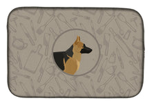 Load image into Gallery viewer, German Shepherd In the Kitchen Dish Drying Mat – Absorbent, Artistic Kitchen Essentials CK2187DDM