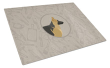 Load image into Gallery viewer, German Shepherd In the Kitchen Glass Cutting Boards – Durable, Decorative Kitchen Art Large CK2187LCB