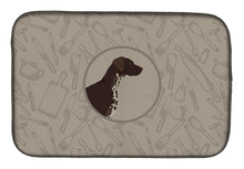 Load image into Gallery viewer, German Shorthaired Pointer In the Kitchen Dish Drying Mat – Absorbent, Artistic Kitchen Essentials CK2188DDM