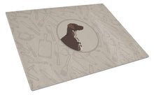Load image into Gallery viewer, German Shorthaired Pointer In the Kitchen Glass Cutting Boards – Durable, Decorative Kitchen Art Large CK2188LCB