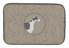 Load image into Gallery viewer, Greyhound In the Kitchen Dish Drying Mat – Absorbent, Artistic Kitchen Essentials CK2190DDM