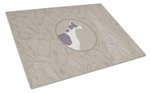 Load image into Gallery viewer, Greyhound In the Kitchen Glass Cutting Boards – Durable, Decorative Kitchen Art Large CK2190LCB