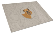 Load image into Gallery viewer, Brussels Griffon In the Kitchen Glass Cutting Boards – Durable, Decorative Kitchen Art Large CK2191LCB