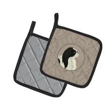 Load image into Gallery viewer, Japanese Chin In the Kitchen Pot Holders - Set of 2 - Heat-Resistant Kitchen Essentials CK2195PTHD