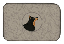 Load image into Gallery viewer, Lancashire Terrier In the Kitchen Dish Drying Mat – Absorbent, Artistic Kitchen Essentials CK2197DDM