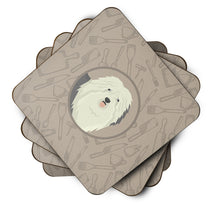 Load image into Gallery viewer, Old English Sheepdog In the Kitchen Foam Coaster  CK2199FC