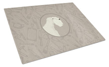 Load image into Gallery viewer, Sealyham Terrier In the Kitchen Glass Cutting Boards – Durable, Decorative Kitchen Art Large CK2208LCB