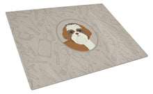 Load image into Gallery viewer, Shih Tzu In the Kitchen Glass Cutting Boards – Durable, Decorative Kitchen Art Large CK2210LCB