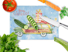 Load image into Gallery viewer, Merry Christmas Doberman Pinscher Glass Cutting Boards – Durable, Decorative Kitchen Art Large CK2404LCB