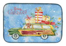 Load image into Gallery viewer, Merry Christmas Vizsla Dish Drying Mat – Absorbent, Artistic Kitchen Essentials CK2408DDM
