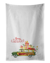 Load image into Gallery viewer, Merry Christmas Irish Wolfhound White Kitchen Towel Set of 2
