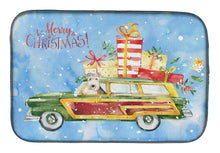 Load image into Gallery viewer, Merry Christmas Lakeland Terrier Dish Drying Mat – Absorbent, Artistic Kitchen Essentials CK2412DDM
