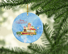 Load image into Gallery viewer, Merry Christmas Newfoundland Ornament - Round Ceramic Ornament – Artist-Designed Keepsake Decoration