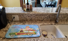Load image into Gallery viewer, Merry Christmas Newfoundland Dish Drying Mat – Absorbent, Artistic Kitchen Essentials CK2416DDM