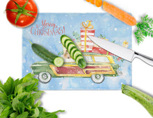 Load image into Gallery viewer, Merry Christmas Collie Glass Cutting Boards – Durable, Decorative Kitchen Art Large CK2418LCB