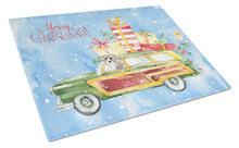 Load image into Gallery viewer, Merry Christmas Schnauzer #2 Glass Cutting Boards – Durable, Decorative Kitchen Art Large CK2419LCB