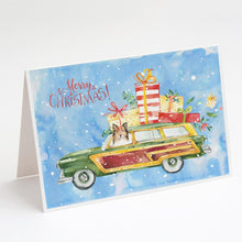 Load image into Gallery viewer, Merry Christmas Sheltie Greeting Cards -  Blank Note Cards – 8-Pack of Artist-Designed Cards with Envelopes