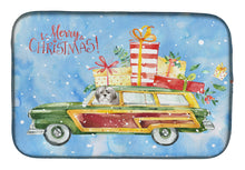 Load image into Gallery viewer, Merry Christmas Shih Tzu Puppy Cut Dish Drying Mat – Absorbent, Artistic Kitchen Essentials CK2423DDM
