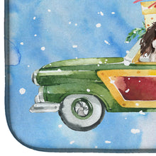 Load image into Gallery viewer, Merry Christmas Tricolor Cavalier Spaniel Dish Drying Mat – Absorbent, Artistic Kitchen Essentials CK2440DDM