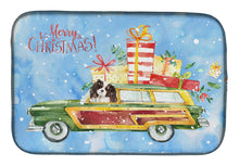 Load image into Gallery viewer, Merry Christmas Tricolor Cavalier Spaniel Dish Drying Mat – Absorbent, Artistic Kitchen Essentials CK2440DDM