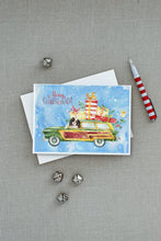 Load image into Gallery viewer, Merry Christmas Tricolor Cavalier Spaniel Greeting Cards -  Blank Note Cards – 8-Pack of Artist-Designed Cards with Envelopes