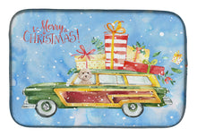 Load image into Gallery viewer, Merry Christmas Champagne Cockapoo Dish Drying Mat – Absorbent, Artistic Kitchen Essentials CK2448DDM