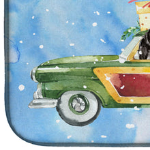 Load image into Gallery viewer, Merry Christmas Black Parti Cocker Spaniel Dish Drying Mat – Absorbent, Artistic Kitchen Essentials CK2450DDM