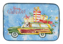 Load image into Gallery viewer, Merry Christmas English Bulldog Dish Drying Mat – Absorbent, Artistic Kitchen Essentials CK2453DDM
