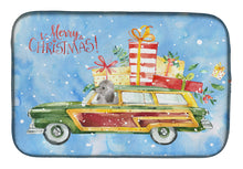 Load image into Gallery viewer, Merry Christmas Silver Poodle Dish Drying Mat – Absorbent, Artistic Kitchen Essentials CK2457DDM