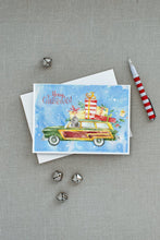 Load image into Gallery viewer, Merry Christmas Silver Poodle Greeting Cards -  Blank Note Cards – 8-Pack of Artist-Designed Cards with Envelopes