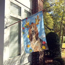 Load image into Gallery viewer, Christmas Lights Bloodhound Flag Canvas House Size CK2471CHF