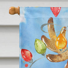 Load image into Gallery viewer, Christmas Lights Bloodhound Flag Canvas House Size CK2471CHF