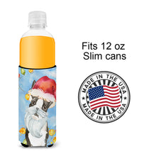 Load image into Gallery viewer, Christmas Lights Boston Terrier   Hugger for slim cans CK2473MUK