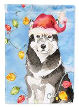 Load image into Gallery viewer, Christmas Lights Alaskan Malamute Flag Canvas House Size CK2484CHF