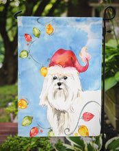 Load image into Gallery viewer, Christmas Lights Maltese Garden Flag - Outdoor Decorative Yard Flag CK2486GF