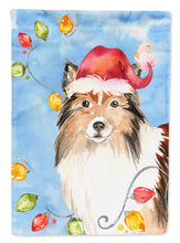 Load image into Gallery viewer, Christmas Lights Sheltie Garden Flag - Outdoor Decorative Yard Flag CK2492GF