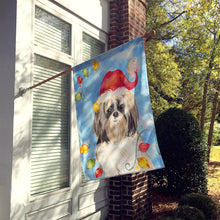 Load image into Gallery viewer, Christmas Lights Shih Tzu Flag Canvas House Size CK2493CHF