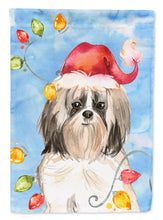 Load image into Gallery viewer, Christmas Lights Shih Tzu Flag Canvas House Size CK2493CHF