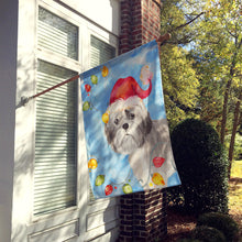 Load image into Gallery viewer, Christmas Lights Shih Tzu Puppy Cut Flag Canvas House Size CK2494CHF