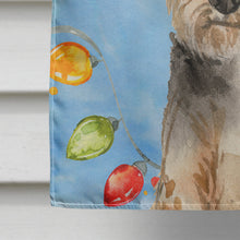 Load image into Gallery viewer, Christmas Lights Welsh Terrier Flag Canvas House Size CK2498CHF