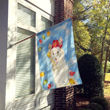 Load image into Gallery viewer, Christmas Lights White Collie Flag Canvas House Size CK2500CHF