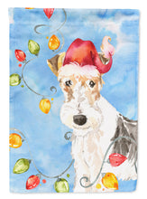 Load image into Gallery viewer, Christmas Lights Fox Terrier Flag Canvas House Size CK2501CHF
