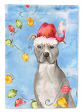 Load image into Gallery viewer, Christmas Lights Staffordshire Bull Terrier Garden Flag - Outdoor Decorative Yard Flag CK2502GF