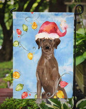 Load image into Gallery viewer, Christmas Lights Chocolate Labrador Retriever Garden Flag - Outdoor Decorative Yard Flag CK2506GF