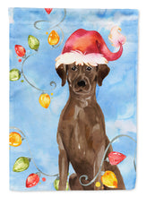 Load image into Gallery viewer, Christmas Lights Chocolate Labrador Retriever Garden Flag - Outdoor Decorative Yard Flag CK2506GF