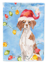 Load image into Gallery viewer, Christmas Lights Brittany Spaniel Garden Flag - Outdoor Decorative Yard Flag CK2508GF