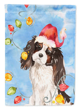 Load image into Gallery viewer, Christmas Lights Tricolor Cavalier Spaniel Flag Canvas House Size CK2510CHF