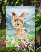 Load image into Gallery viewer, Mountian Flowers Yorkshire Terrier Yorkie Garden Flag - Outdoor Decorative Yard Flag CK2512GF