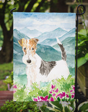 Load image into Gallery viewer, Mountian Flowers Fox Terrier Garden Flag - Outdoor Decorative Yard Flag CK2513GF